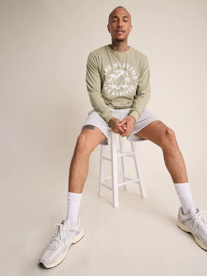 The Relaxer (L/S Non Pocket T-Shirt) - Olive Green - Image 6 - Chubbies Shorts