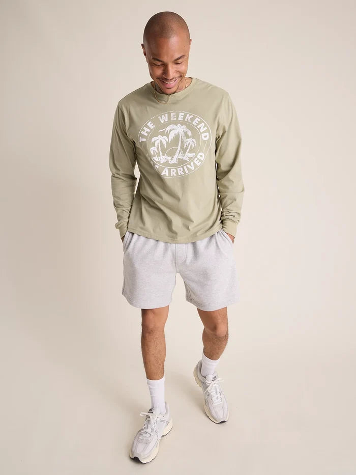 The Relaxer (L/S Non Pocket T-Shirt) - Olive Green - Image 7 - Chubbies Shorts