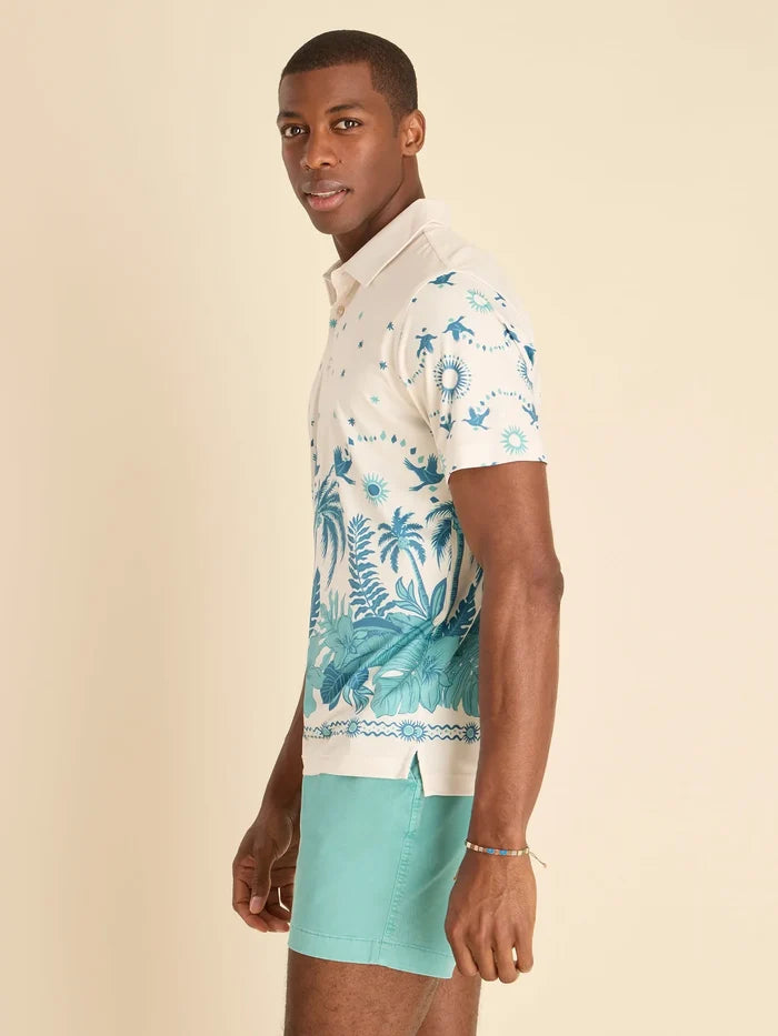 The Scenic Route- Tan (Performance Polo) - Image 3 - Chubbies Shorts