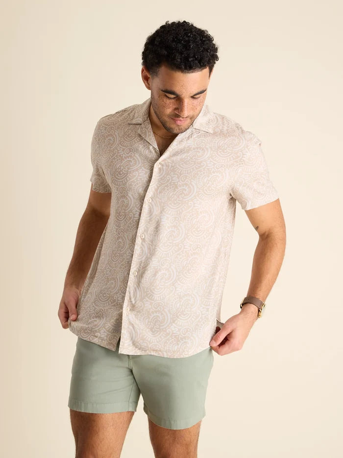 The Screen Saver (Rayon Sunday Shirt) - Taupe - Image 1 - Chubbies Shorts