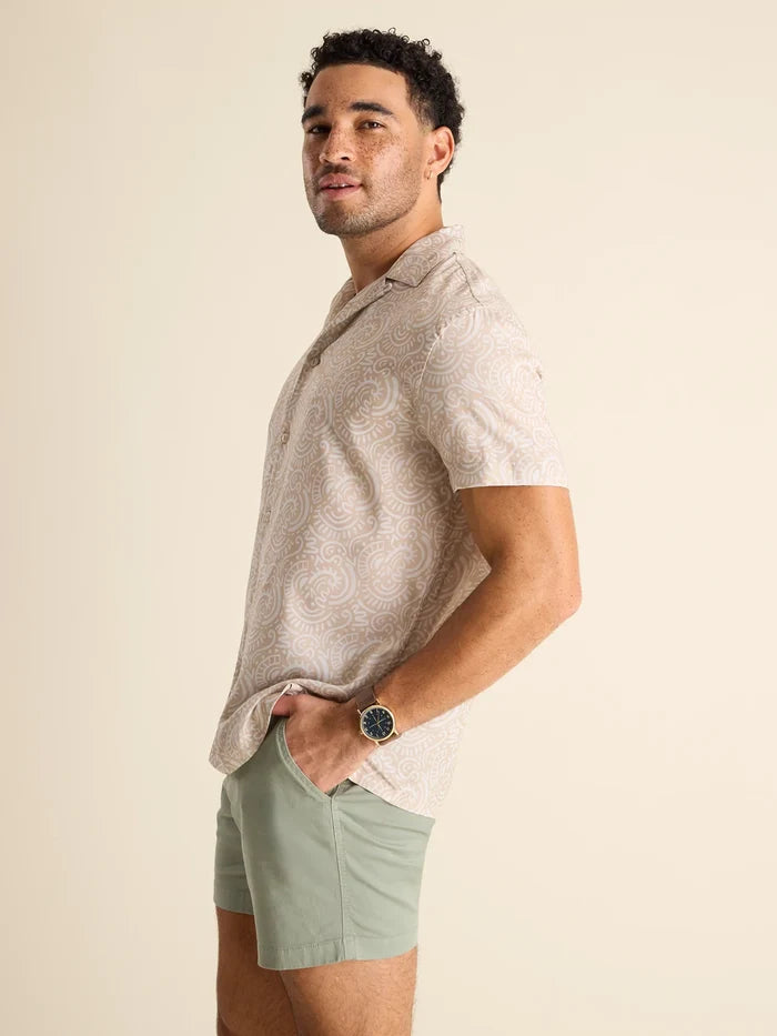 The Screen Saver (Rayon Sunday Shirt) - Taupe - Image 3 - Chubbies Shorts