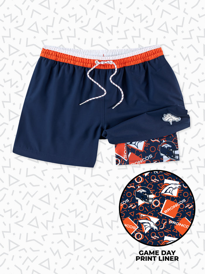 The Secret Broncos 5.5" (Classic Lined Swim Trunks) - Image 1 - Chubbies Shorts