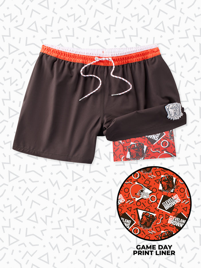 The Secret Browns 5.5" (Classic Lined Swim Trunks) - Image 1 - Chubbies Shorts