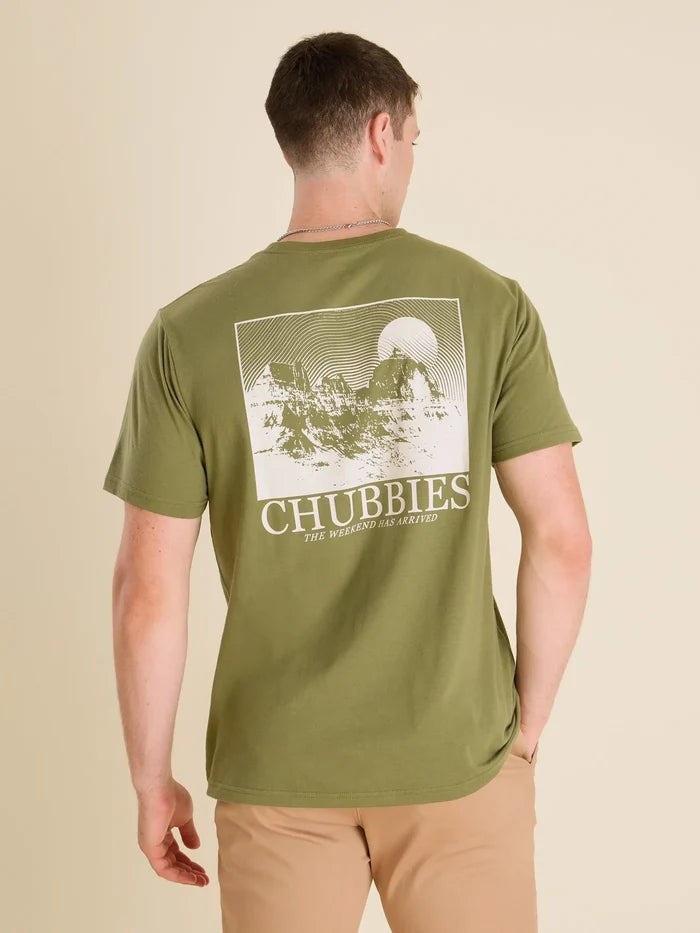 The Self Motivator (Non Pocket Graphic Tee) - Olive - Image 2 - Chubbies Shorts
