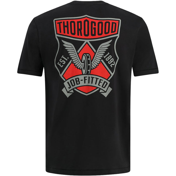 Thorogood Men's Wing Shield Banner Short Sleeve T-Shirt T-Shirts Thorogood Black 2XL Reg