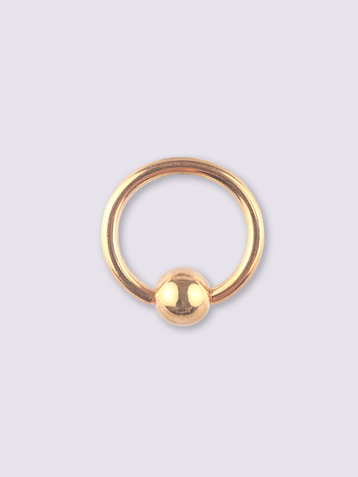 Titanium Plated Bead Ring 16G | Gold-Image 1