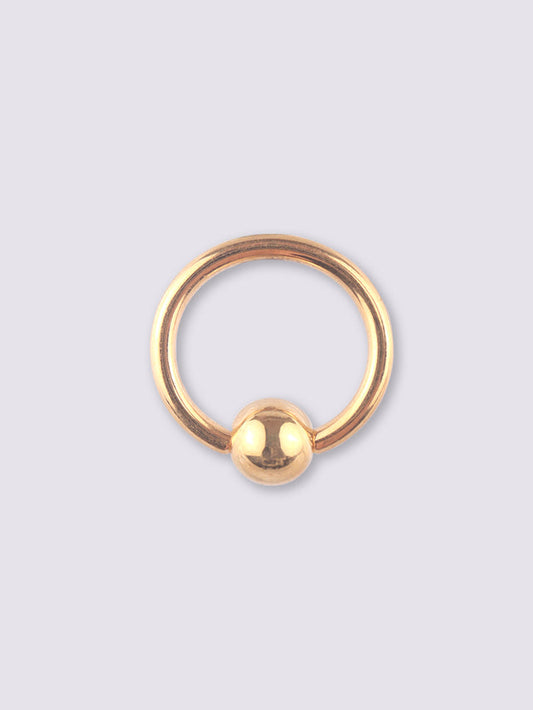 Titanium Plated Bead Ring 16G | Gold-Image 1