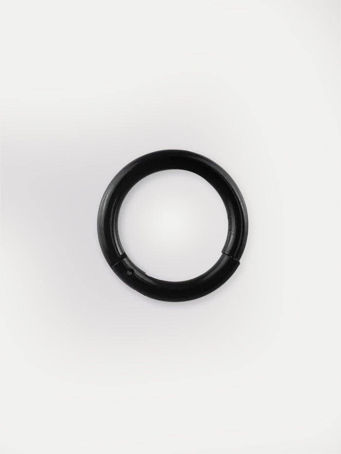Titanium Plated Hinged Ring 14G | Black-Image 1