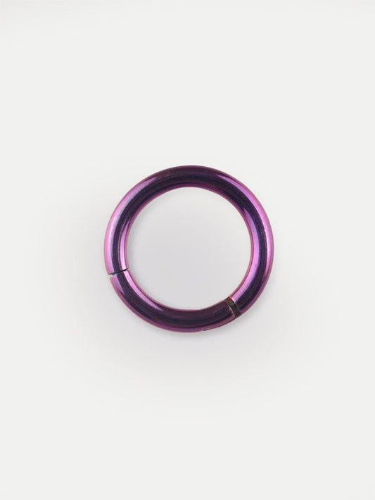 Titanium Plated Hinged Ring 14G | Purple-Image 1
