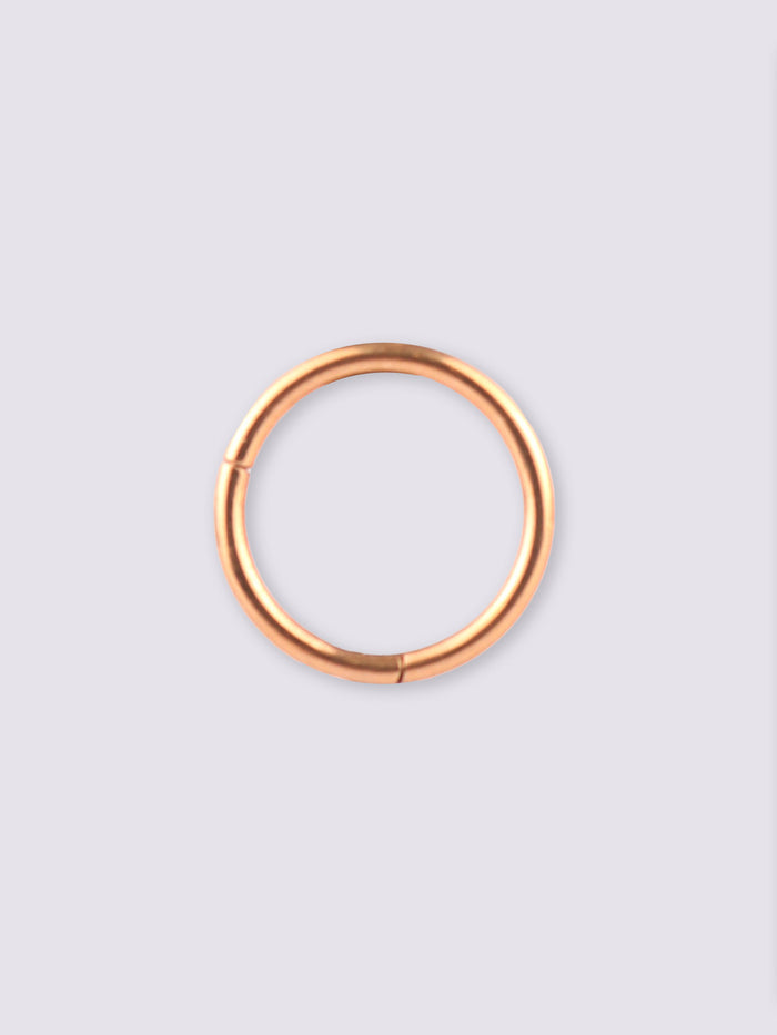 Titanium Plated Hinged Ring 16G | Rose Gold-Image 2