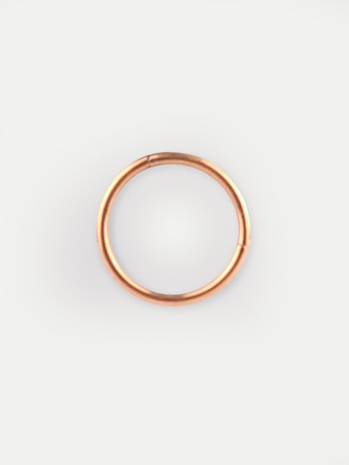 Titanium Plated Hinged Ring 18G | Rose Gold-Image 1