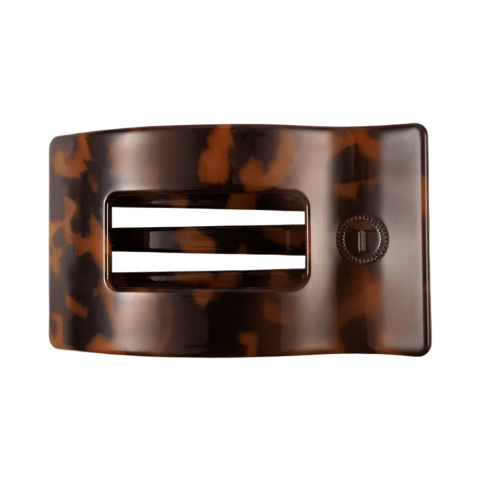 Tortoise Medium Flat Rectangle Hair Clip – Teleties