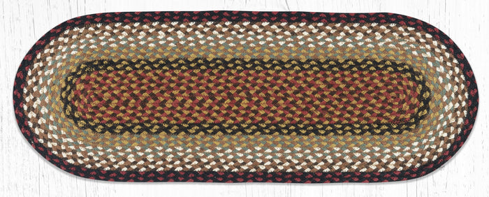 TR-019 Burgundy/Mustard Jute Table Runner