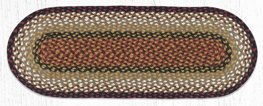 TR-019 Burgundy/Mustard Jute Table Runner
