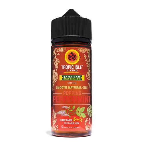 TROPIC ISLE LIVING Jamaican Black Castor Oil Smooth Natural Oils - Popping Peppermint 4oz