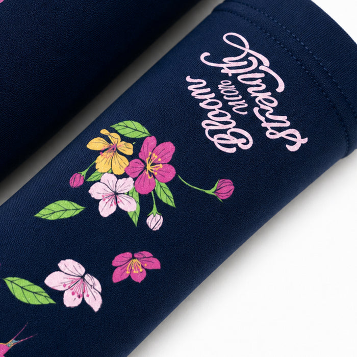 Tvarra UV Protection Arm Sleeves for Women | Bloom With Strength - Navy Blue