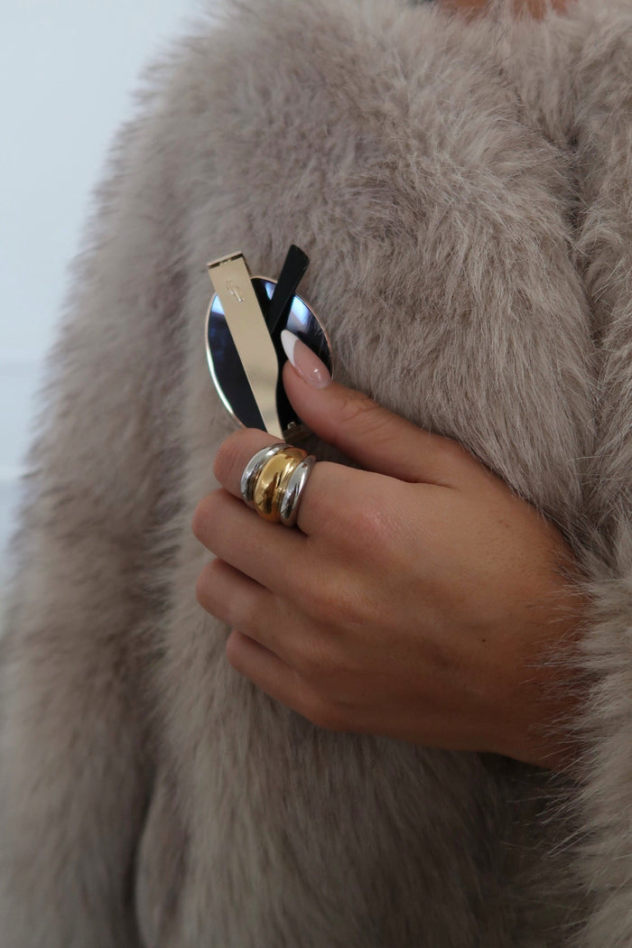 TWO TONED DOME RING ￼
