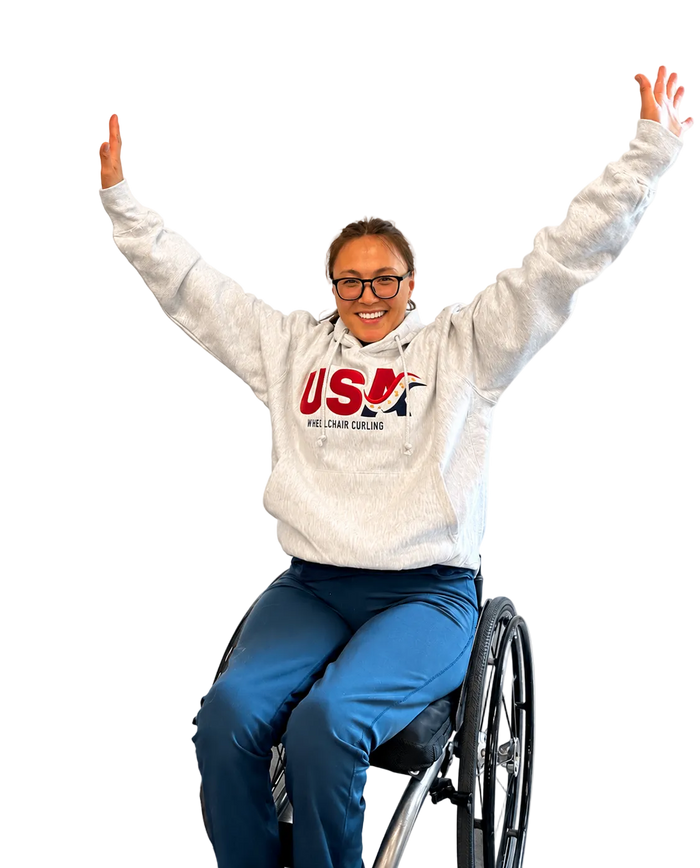 USA Curling Wheelchair Logo Unisex Hoodie