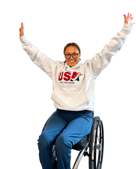 USA Curling Wheelchair Logo Unisex Hoodie