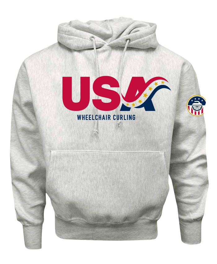 USA Curling Wheelchair Logo Unisex Hoodie