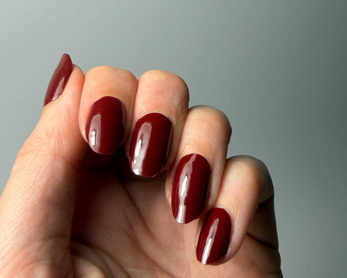 UV-Free Gel Nail Wraps – Maroon