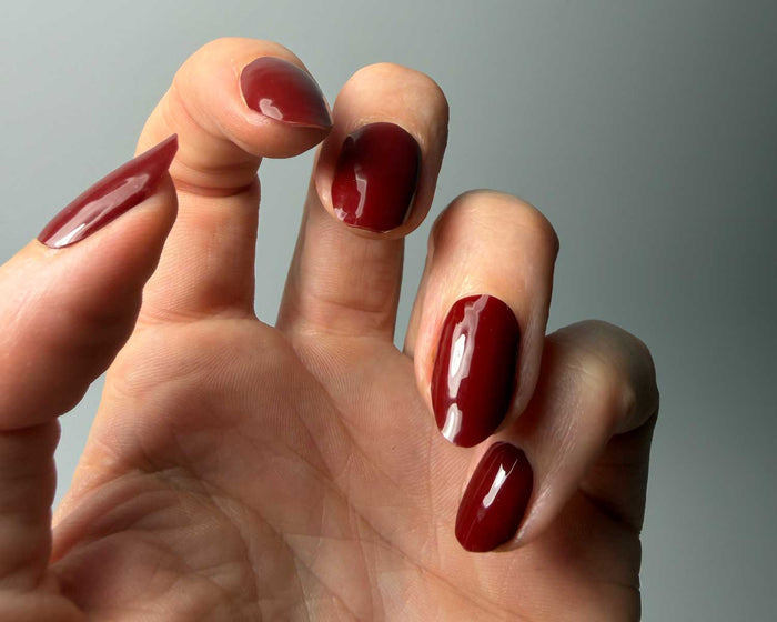 UV-Free Gel Nail Wraps – Maroon