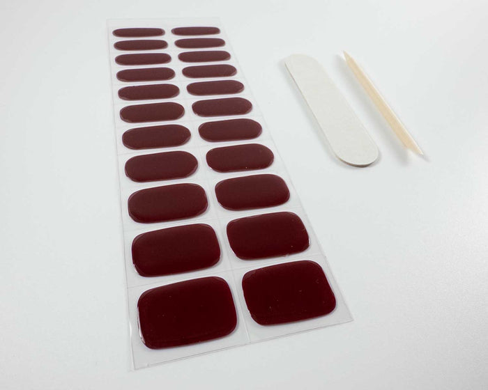 UV-Free Gel Nail Wraps – Maroon
