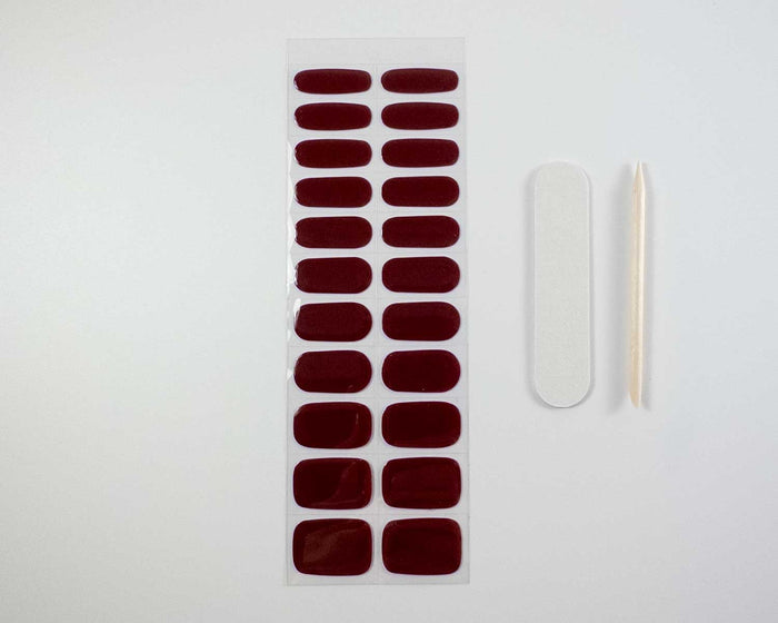 UV-Free Gel Nail Wraps – Maroon