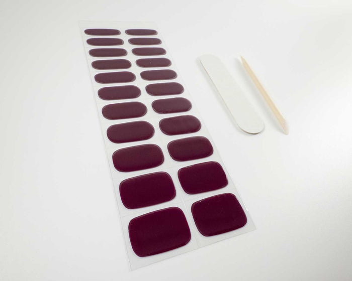UV-Free Gel Nail Wraps – Merlot