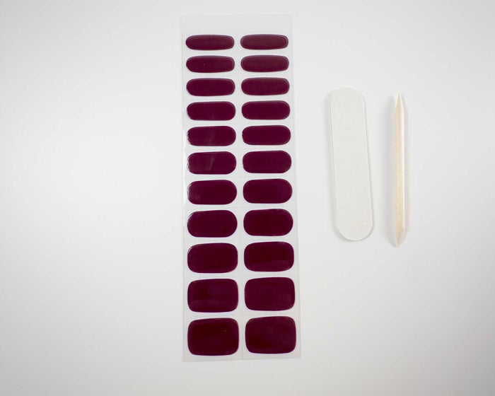 UV-Free Gel Nail Wraps – Merlot