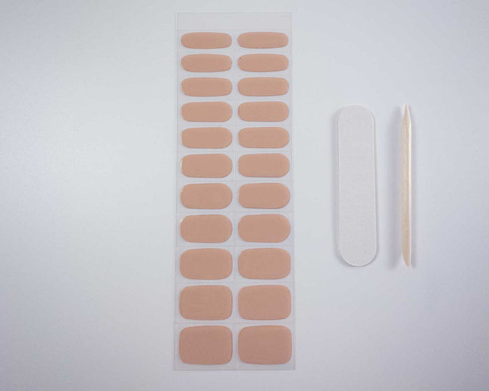 Peaches N Cream UV-Free gel nail wraps, close-up