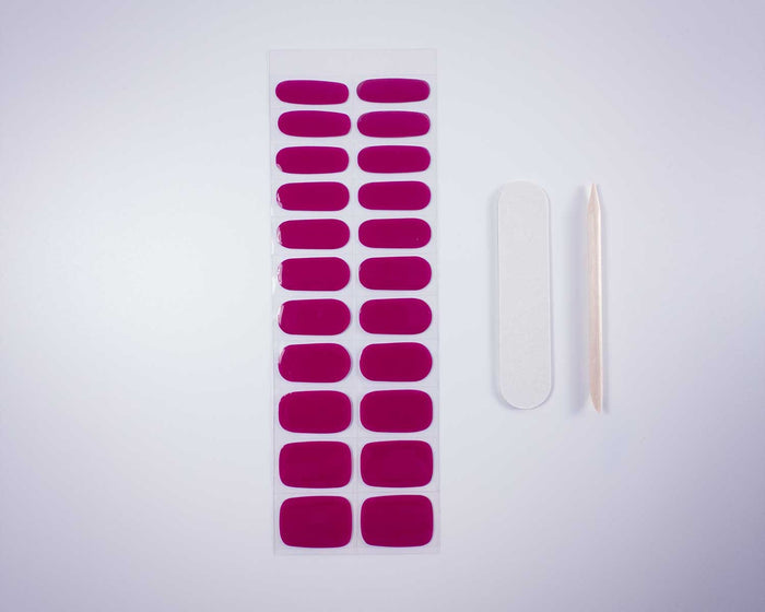 UV-Free Gel Nail Wraps – Pink Punch
