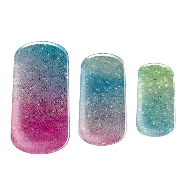 UV-Free Gel Nail Wraps – Rainbow Glitter