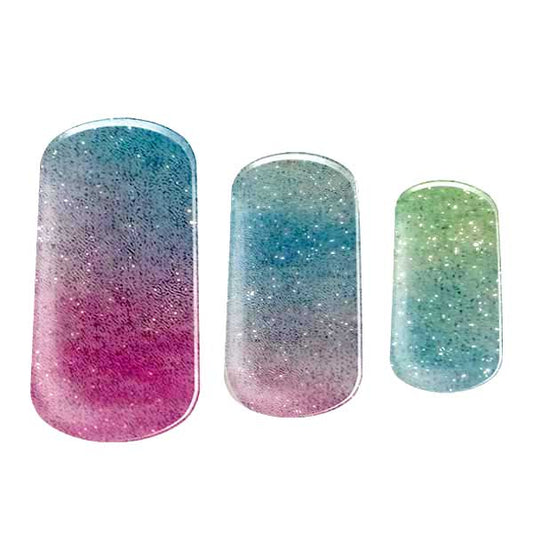 UV-Free Gel Nail Wraps – Rainbow Glitter