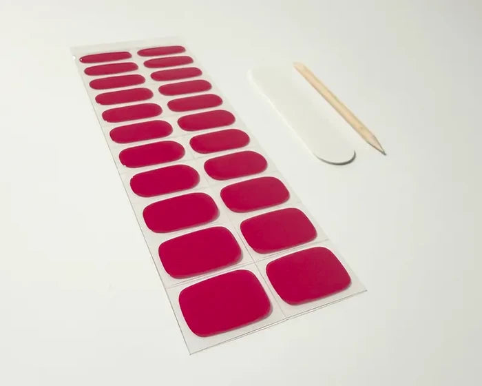 UV-Free Gel Nail Wraps – Scarlett Red