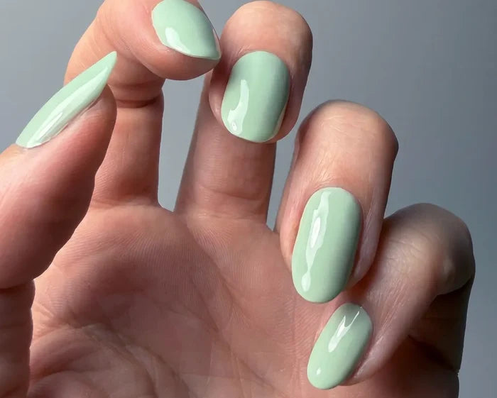 UV-Free Gel Nail Wraps – Sea Foam Green