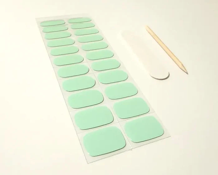 UV-Free Gel Nail Wraps – Sea Foam Green