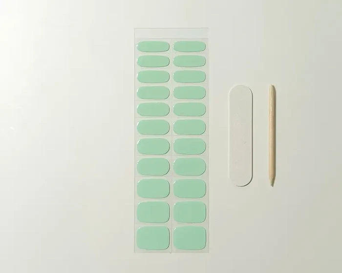 UV-Free Gel Nail Wraps – Sea Foam Green