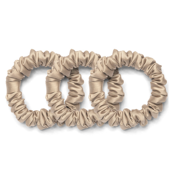 Vegan Silk Mini Scrunchies 3-Pack