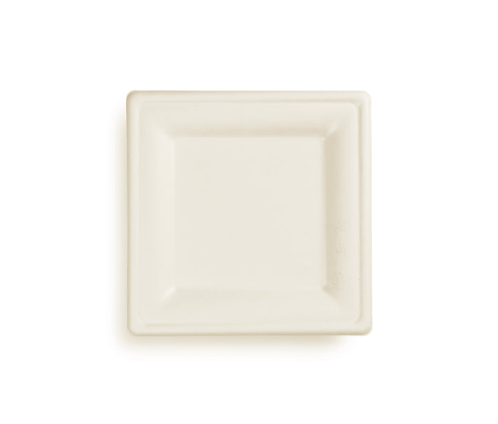 Vegware Nourish 8in Square Plate, Natural Molded Fiber | 500/cs