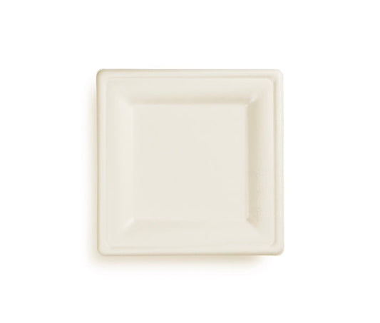 Vegware Nourish 8in Square Plate, Natural Molded Fiber | 500/cs
