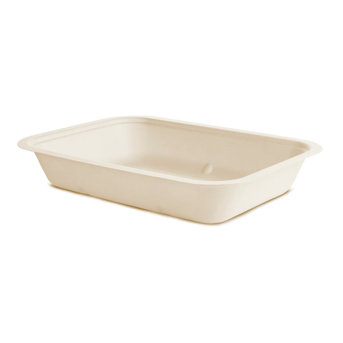 Vegware Nourish Gourmet 42oz Rectangle (V5), Natural Molded Fiber | f5-Series | 600/cs