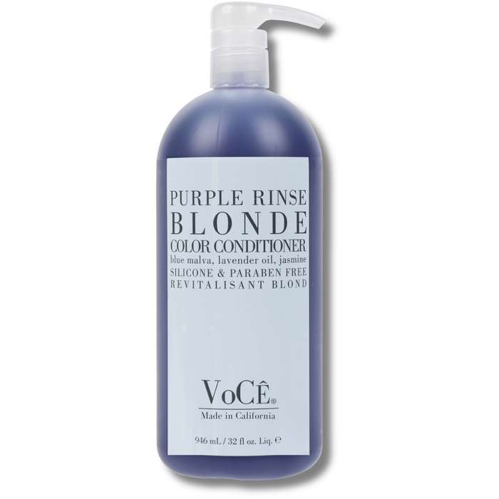 VoCÊ Haircare – Natural Purple Conditioner | Anti-Brass, Shine Enhancing, Cruelty-Free, Vegan Haircare for Blonde, Gray, Color-Treated Hair with Blue Malva, Lavender Oil, Jasmine (32oz)