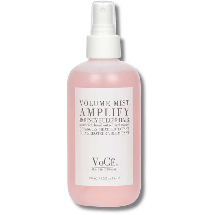 VoCÊ Haircare – Natural Volume Mist | Heat Protection Volumizing Blowout Spray | Non-Toxic, Cruelty-Free, Vegan Haircare for Fine Hair with Panthenol, Acai Berry, and Brazil Nut Oil (8.5 oz | 250ml)