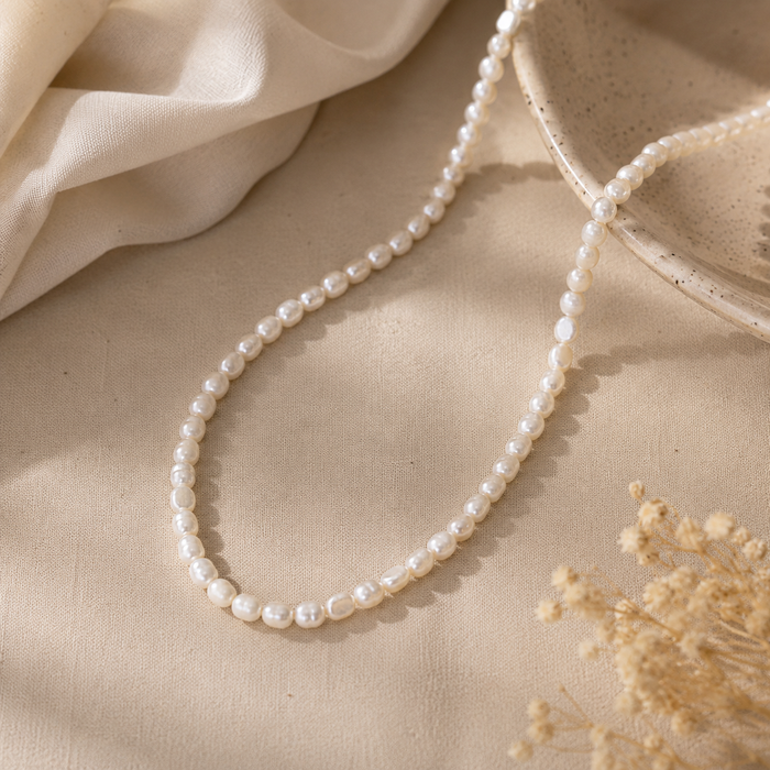 WOLFF JEWELRY -  Big Pearl halskæde (Vandfast)