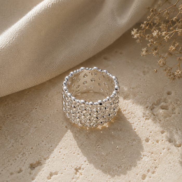 WOLFF JEWELRY - Boble Ring - sølv (54)
