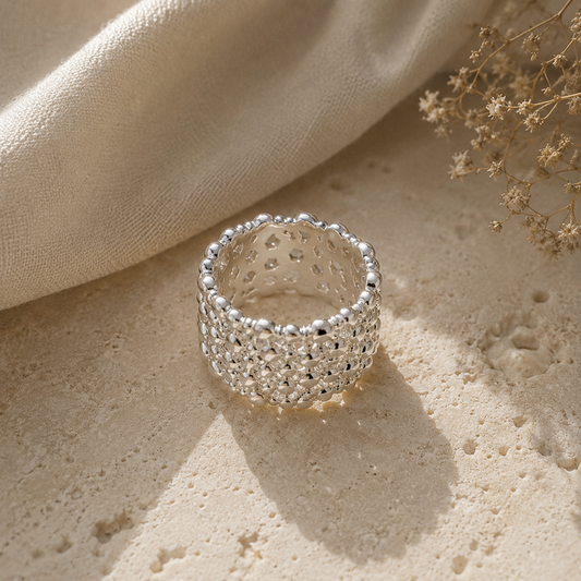 WOLFF JEWELRY - Boble Ring - sølv (54)
