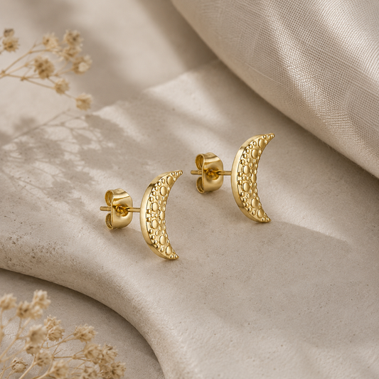 Wolff Jewelry - Moon Stud - Guldfarvet
