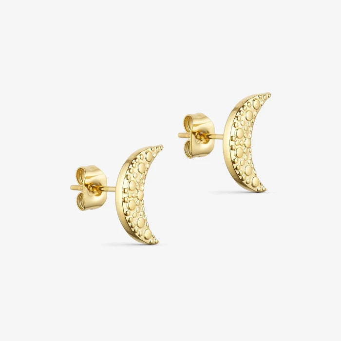 Wolff Jewelry - Moon Stud - Guldfarvet