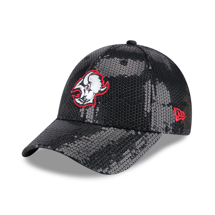 Women's New Era 9FORTY Buffalo Sabres Alternate Logo Black Sequin Hat